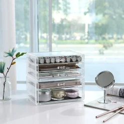 Shop SONGMICS Table basse tiroirs boisé blanc Brun Vintage Blanc