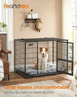 Fashion SONGMICS Table basse tiroirs industriel