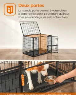 Fashion SONGMICS Table basse tiroirs industriel