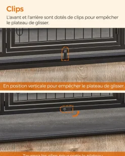 Fashion SONGMICS Table basse tiroirs industriel