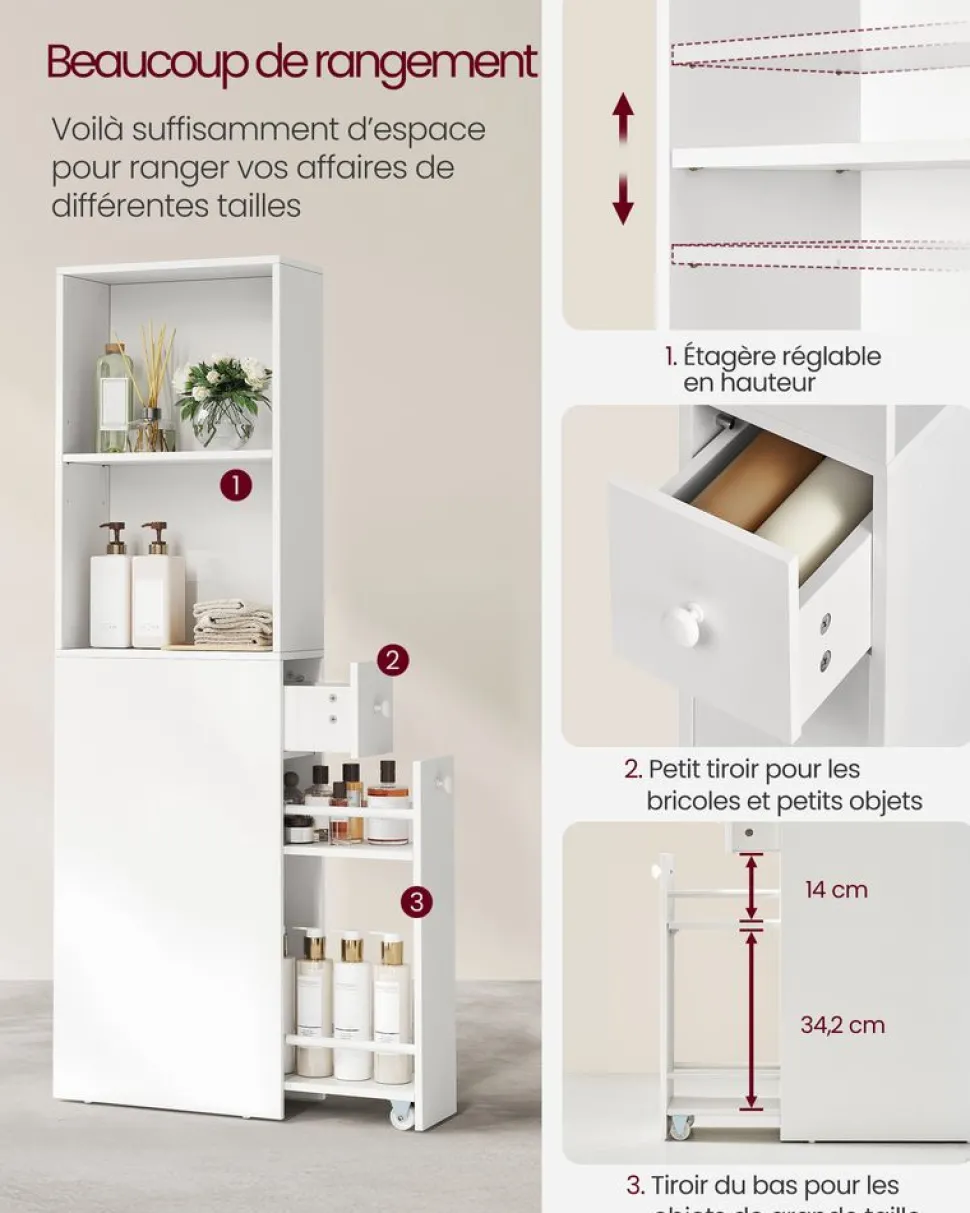 Cheap SONGMICS Table basse verre dé Or