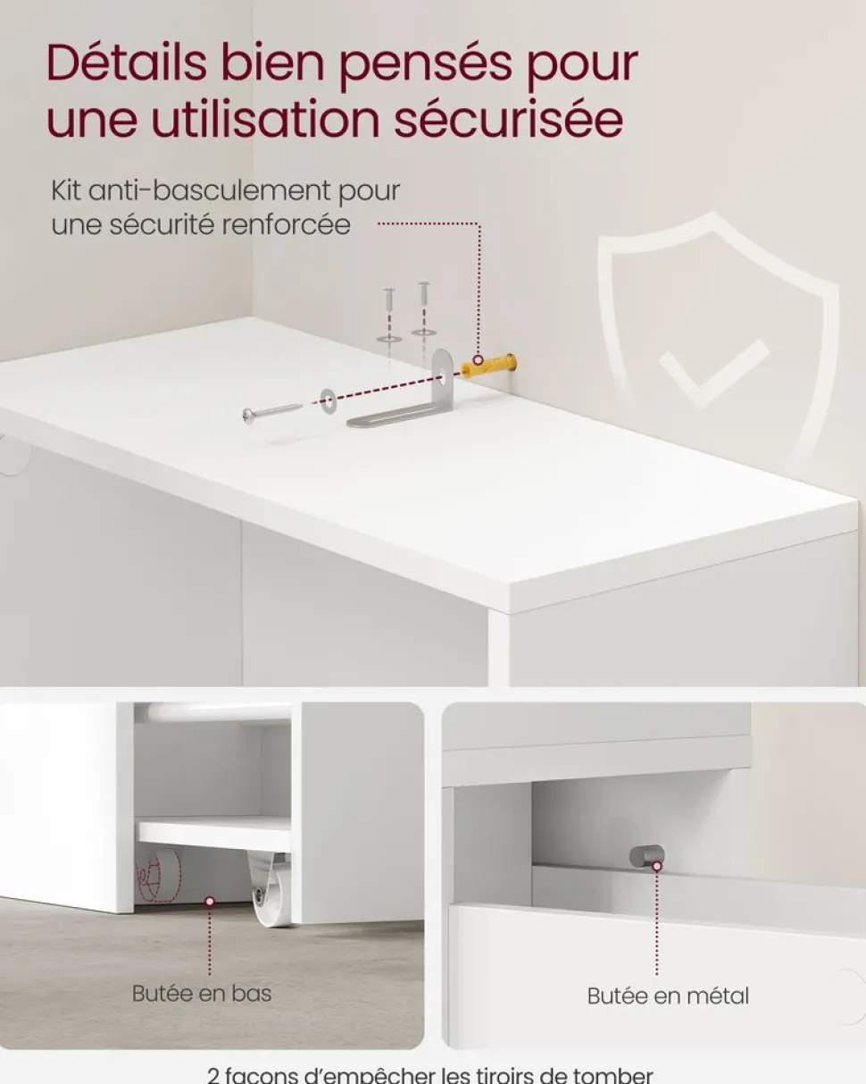 Cheap SONGMICS Table basse verre dé Or