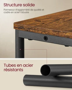 Best SONGMICS Table basse verre doré