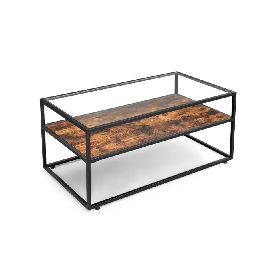 Cheap SONGMICS Table basse verre industriel