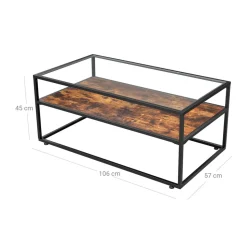 Cheap SONGMICS Table basse verre industriel