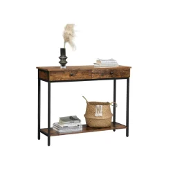 Hot SONGMICS Table console 2 tiroirs Noir