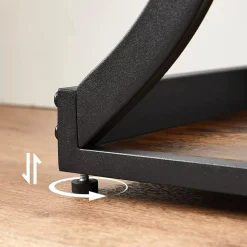 Outlet SONGMICS Table console arrondie Brun Vintage Noir