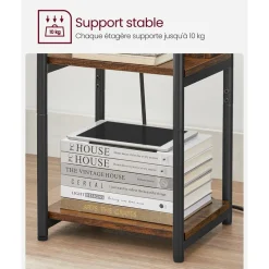 Shop SONGMICS Table console brun Gris