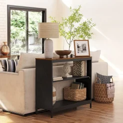 Cheap SONGMICS Table console façon grange Noir