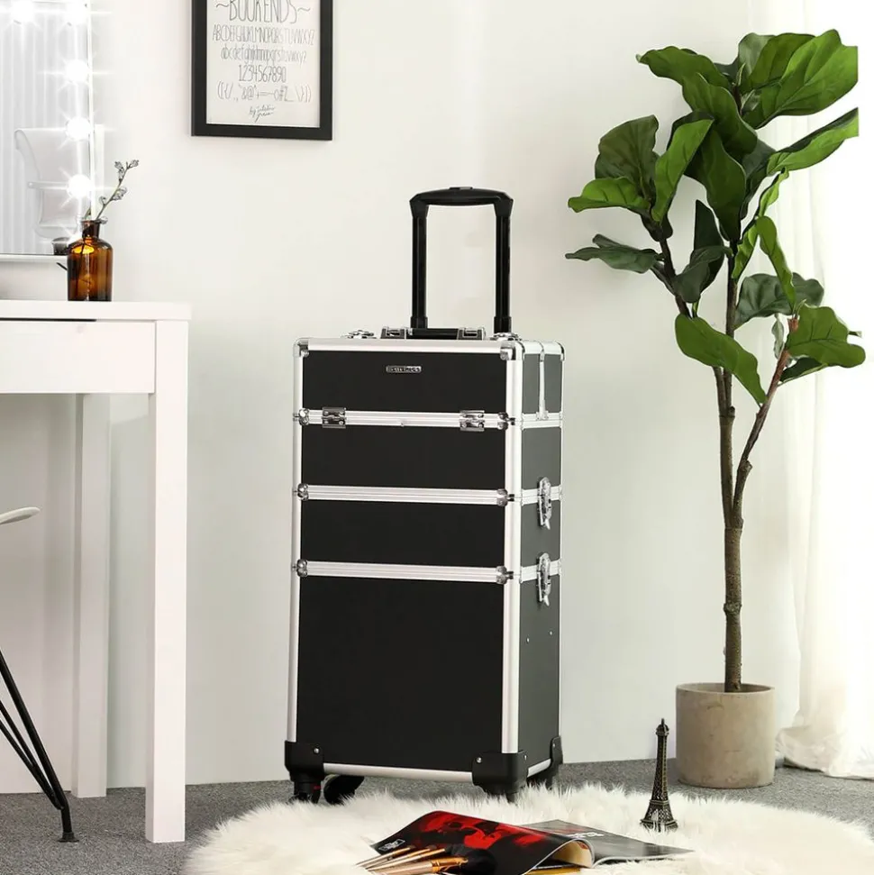 Hot SONGMICS Table console fine noir boisé