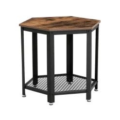 Best Sale SONGMICS Table console hexagonale Marron Rustique