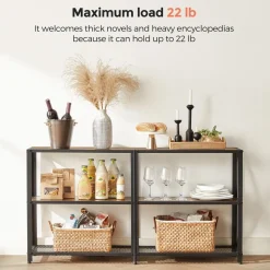 Online SONGMICS Table console large industriel Noir