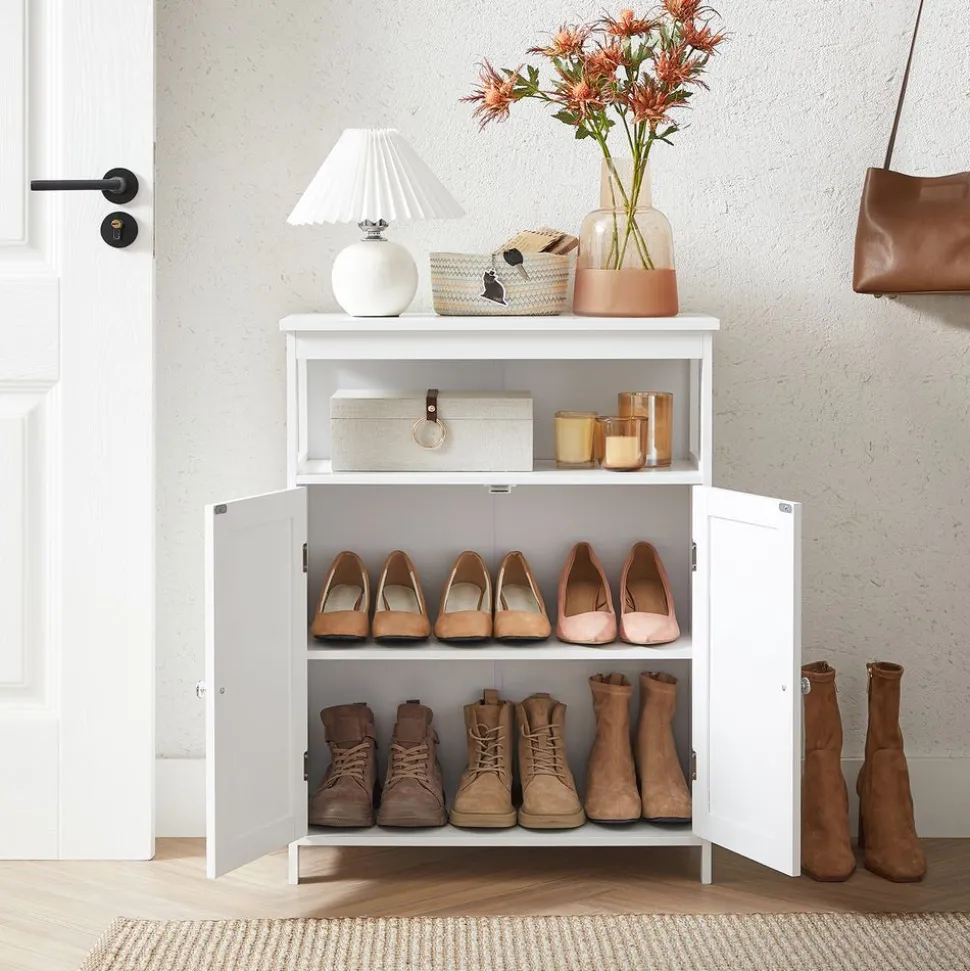 Fashion SONGMICS Table console verre doré