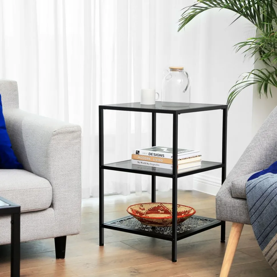 Online SONGMICS Table d'apoint rosace Blanc