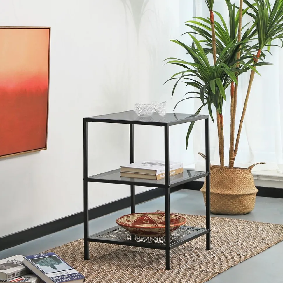 Online SONGMICS Table d'apoint rosace Blanc