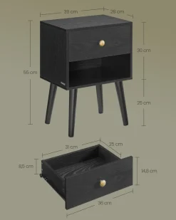 Best Sale SONGMICS Table d'Appoint Marron Rustique + Noir