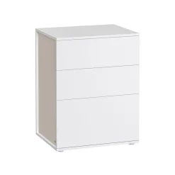 New SONGMICS Table d’appoint à 3 niveaux blanc neige