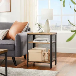 Shop SONGMICS Table d’appoint 3 niveaux Blanc