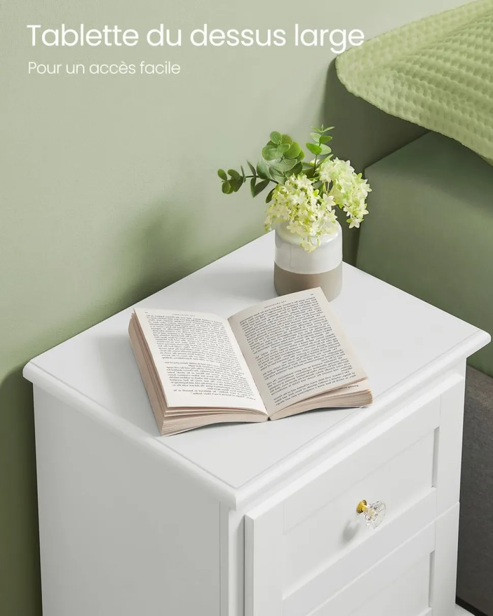 Cheap SONGMICS Table d’appoint avec multiprise marron rustique et noir classique