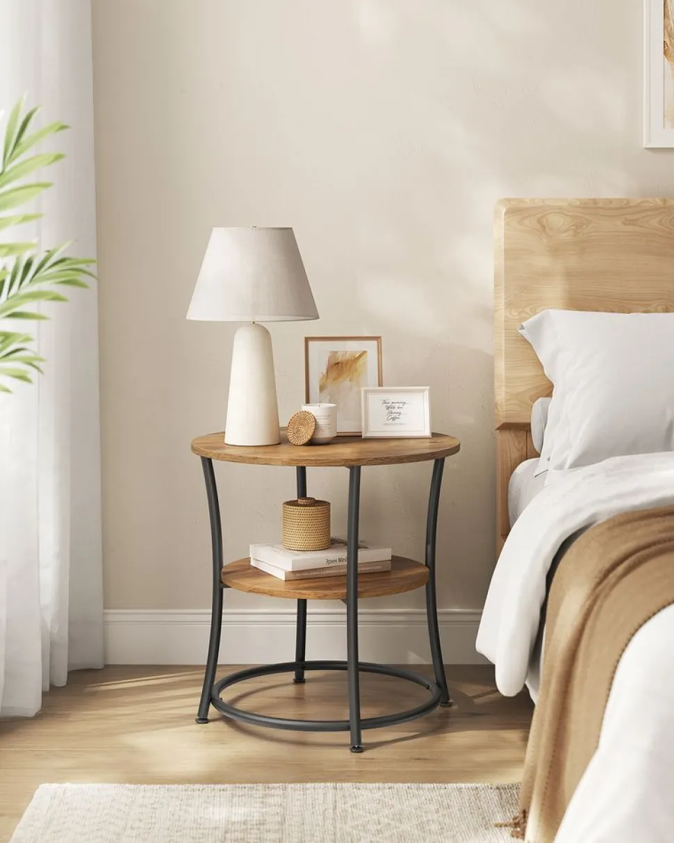 Sale SONGMICS Table d'appoint avec étagère inférieure Blanc