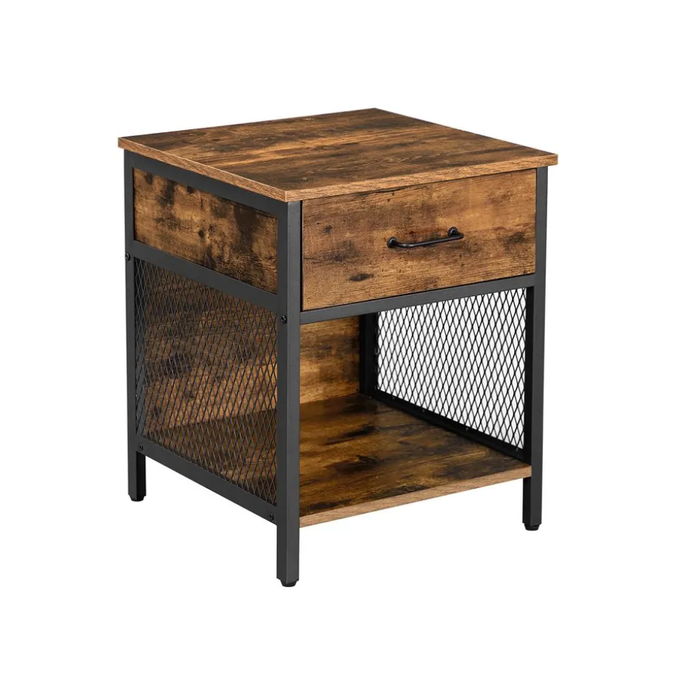 Best Sale SONGMICS Table d’appoint cadre acier Noir