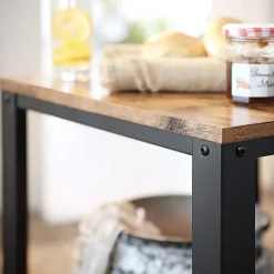 Sale SONGMICS Table d'appoint carrée industriel Marron Rustique