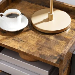 Cheap SONGMICS Table d'appoint casier industriel Marron Rustique