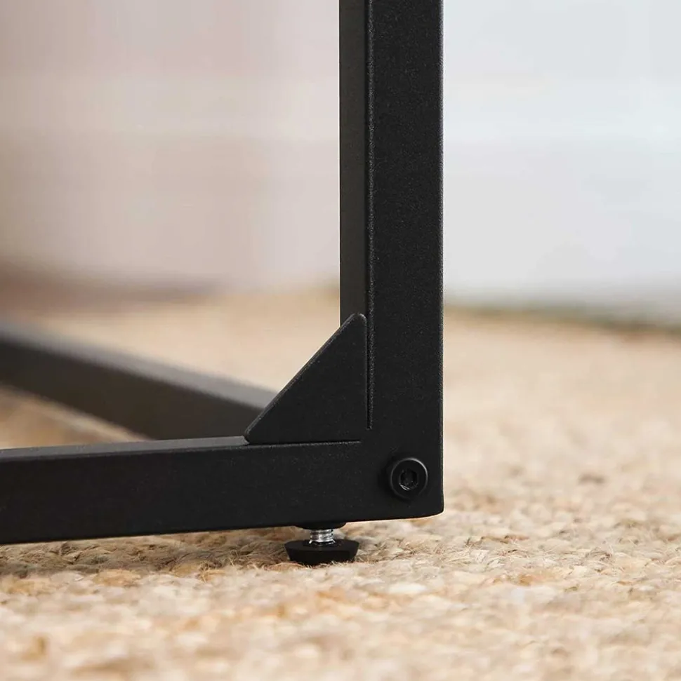 Store SONGMICS Table d'appoint en C Brun Vintage Noir