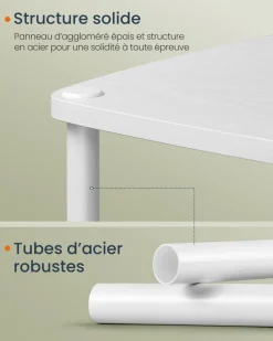 Cheap SONGMICS Table d'appoint en C industriel Marron Rustique + Noir