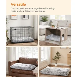 Best SONGMICS Table d’appoint en forme de c avec sac de rangement en tissu noir boisé