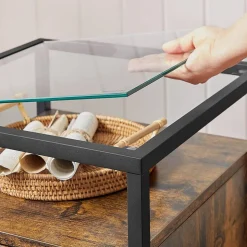 Discount SONGMICS Table d'appoint façon grange Blanc