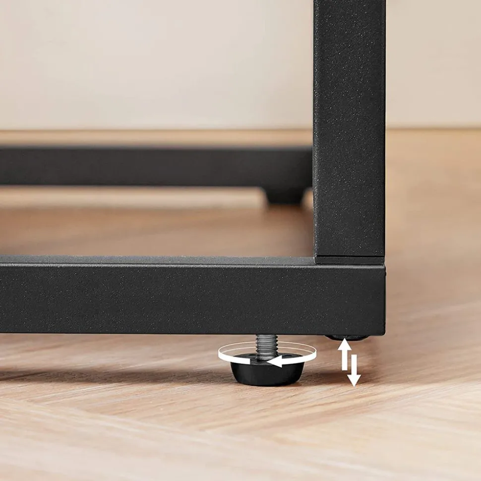 Discount SONGMICS Table d'appoint façon grange Blanc