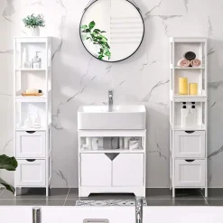 Shop SONGMICS Table d'appoint grille Marron Rustique + Noir II