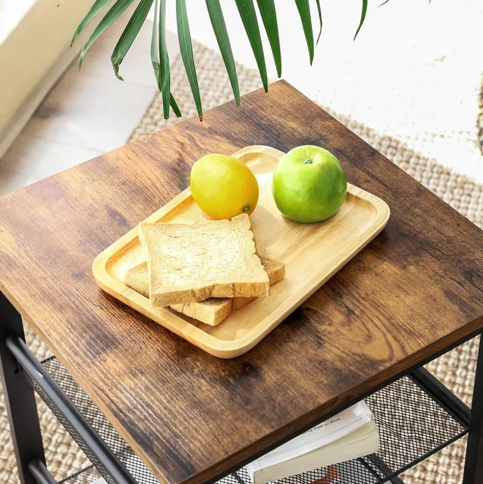 Sale SONGMICS Table d'appoint maille industriel Marron Rustique