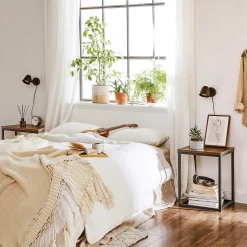 Hot SONGMICS Table d'appoint marron rustique Noir