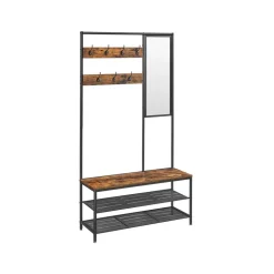 Store SONGMICS Table d’appoint ouverte Brun Vintage Noir