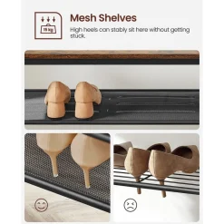 Store SONGMICS Table d’appoint ouverte Brun Vintage Noir