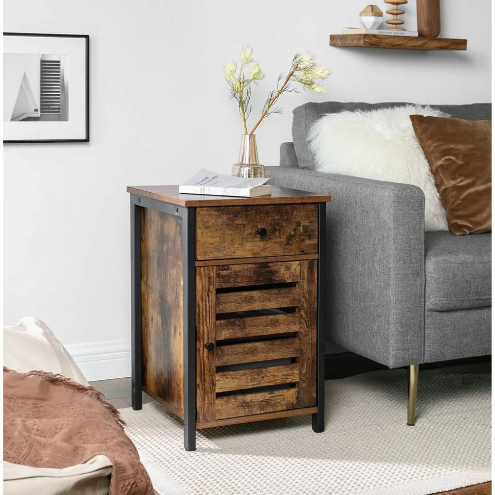 Shop SONGMICS Table d'appoint persienne grège