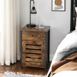 Shop SONGMICS Table d'appoint persienne grège