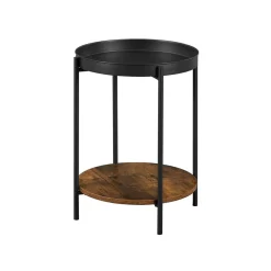 Best Sale SONGMICS Table d'appoint plateau Marron Rustique + Noir