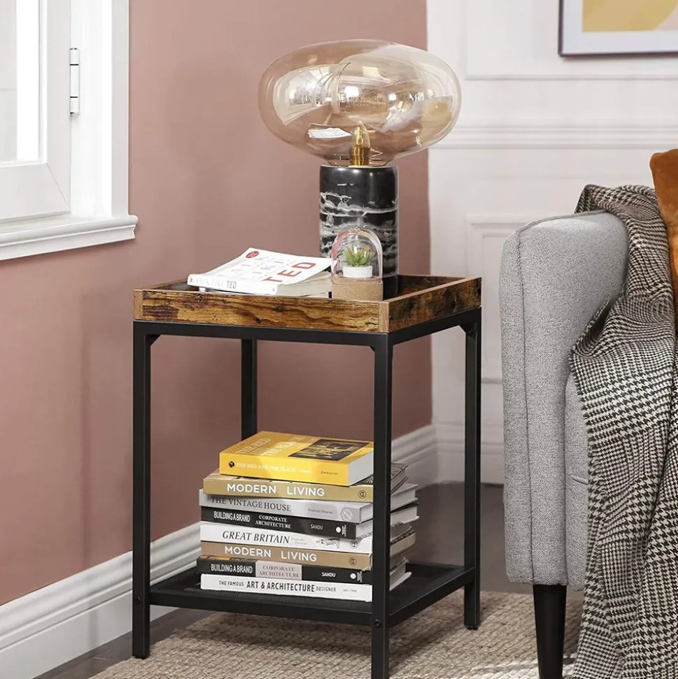 Best SONGMICS Table d'appoint rebords industriel