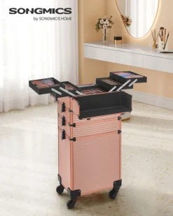 Best Sale SONGMICS Table d’appoint ronde à 2 niveaux blanc marbré et noir Blanc Marbré + Noir