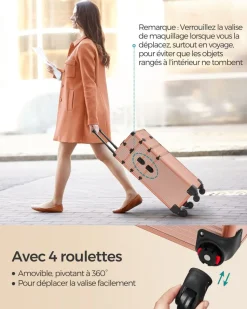 Best Sale SONGMICS Table d’appoint ronde à 2 niveaux blanc marbré et noir Blanc Marbré + Noir