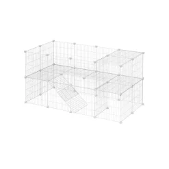 Hot SONGMICS Table d’appoint ronde à 2 niveaux blanc marbré