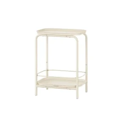 Outlet SONGMICS Table d'appoint ronde 2 niveaux cadre en acier noisette rustique et noir