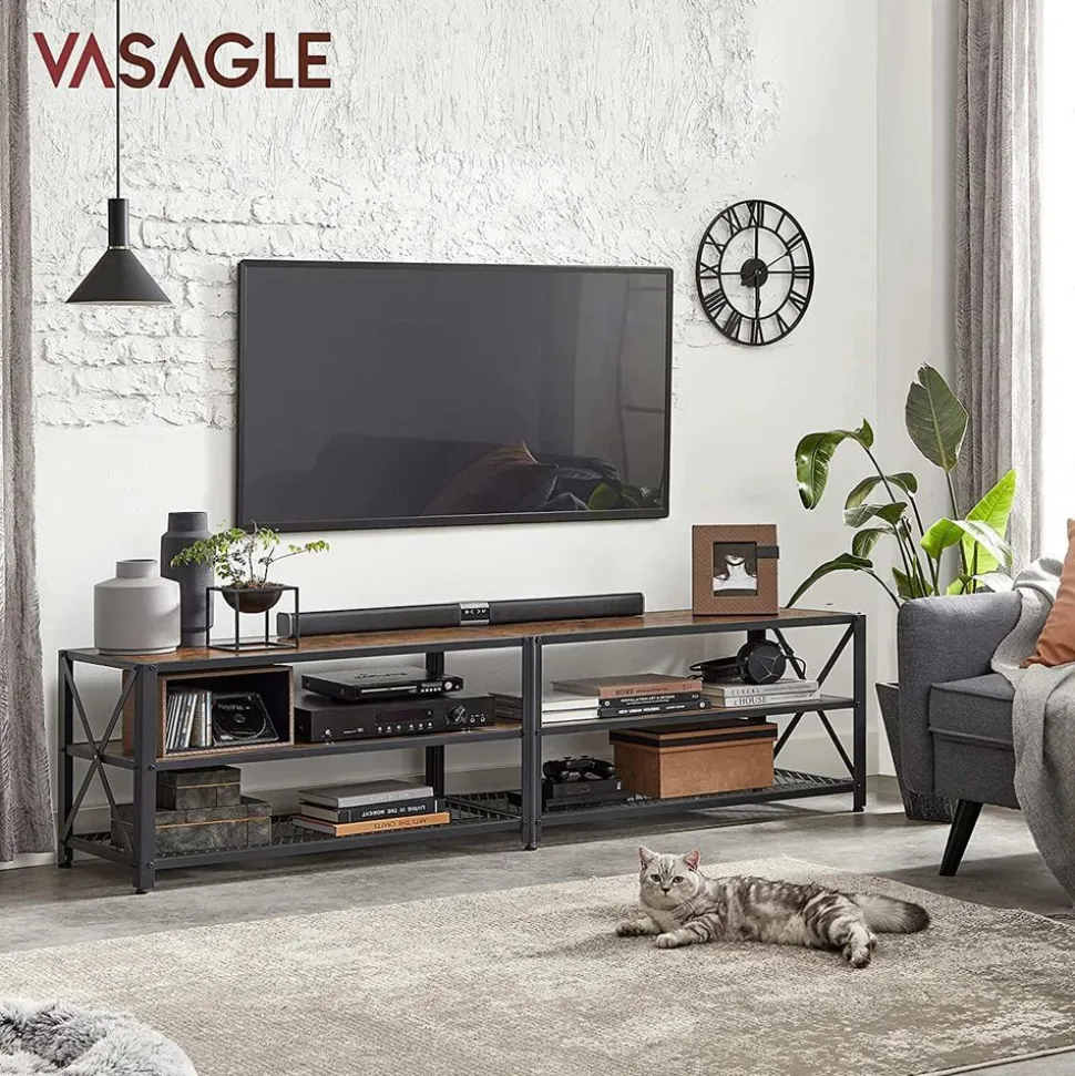 Store SONGMICS Table d'appoint ronde industriel