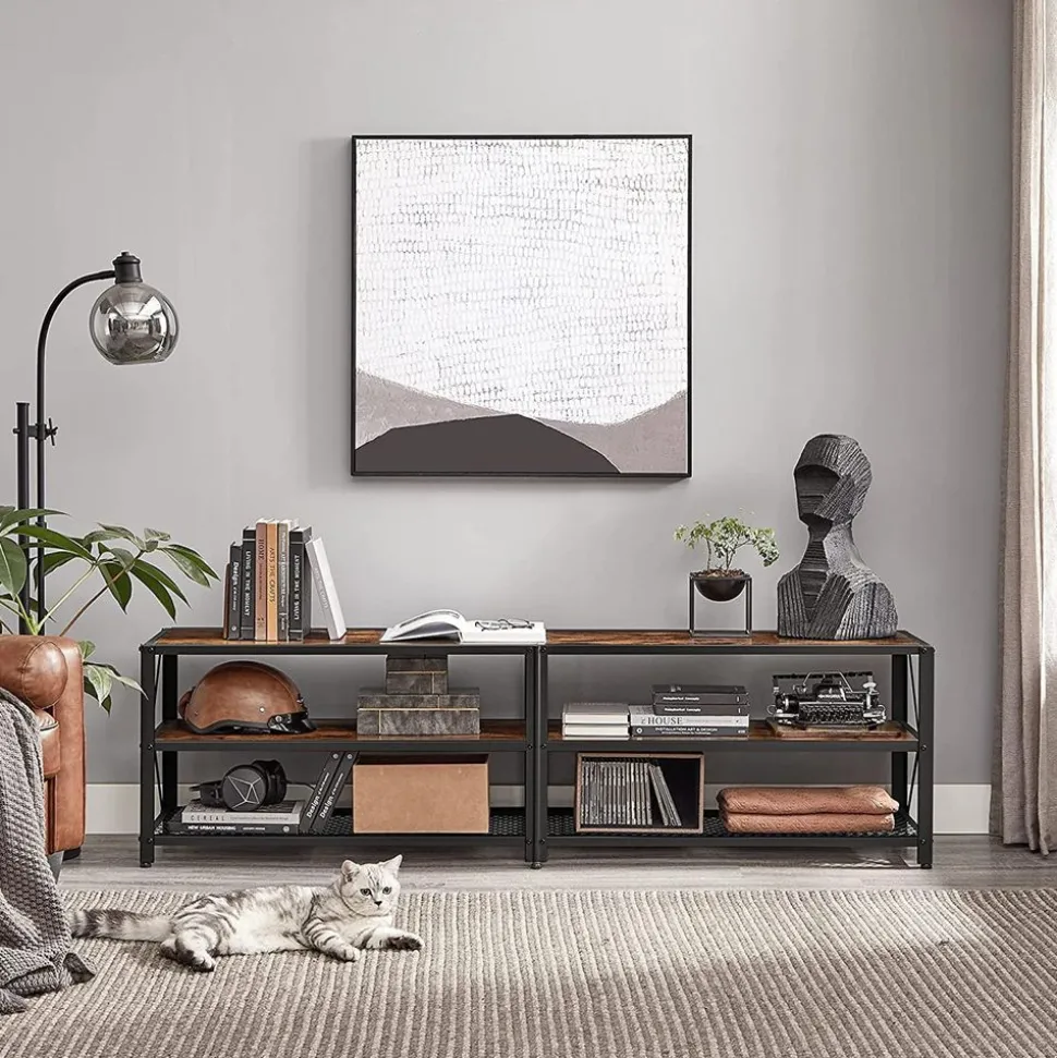 Store SONGMICS Table d'appoint ronde industriel