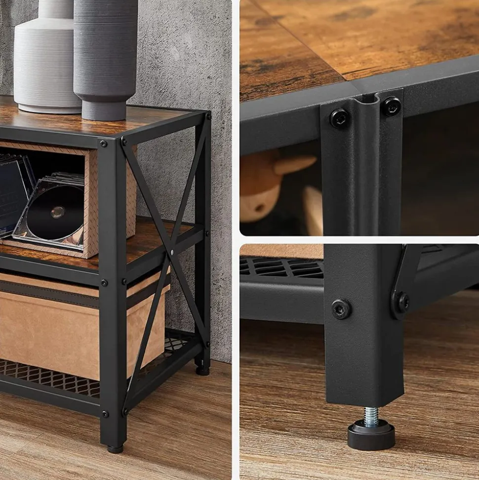 Store SONGMICS Table d'appoint ronde industriel