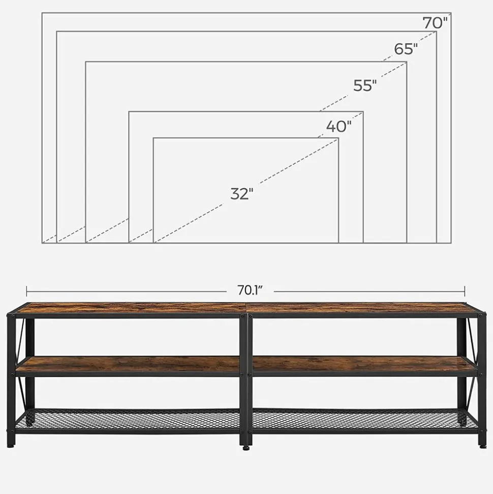Store SONGMICS Table d'appoint ronde industriel