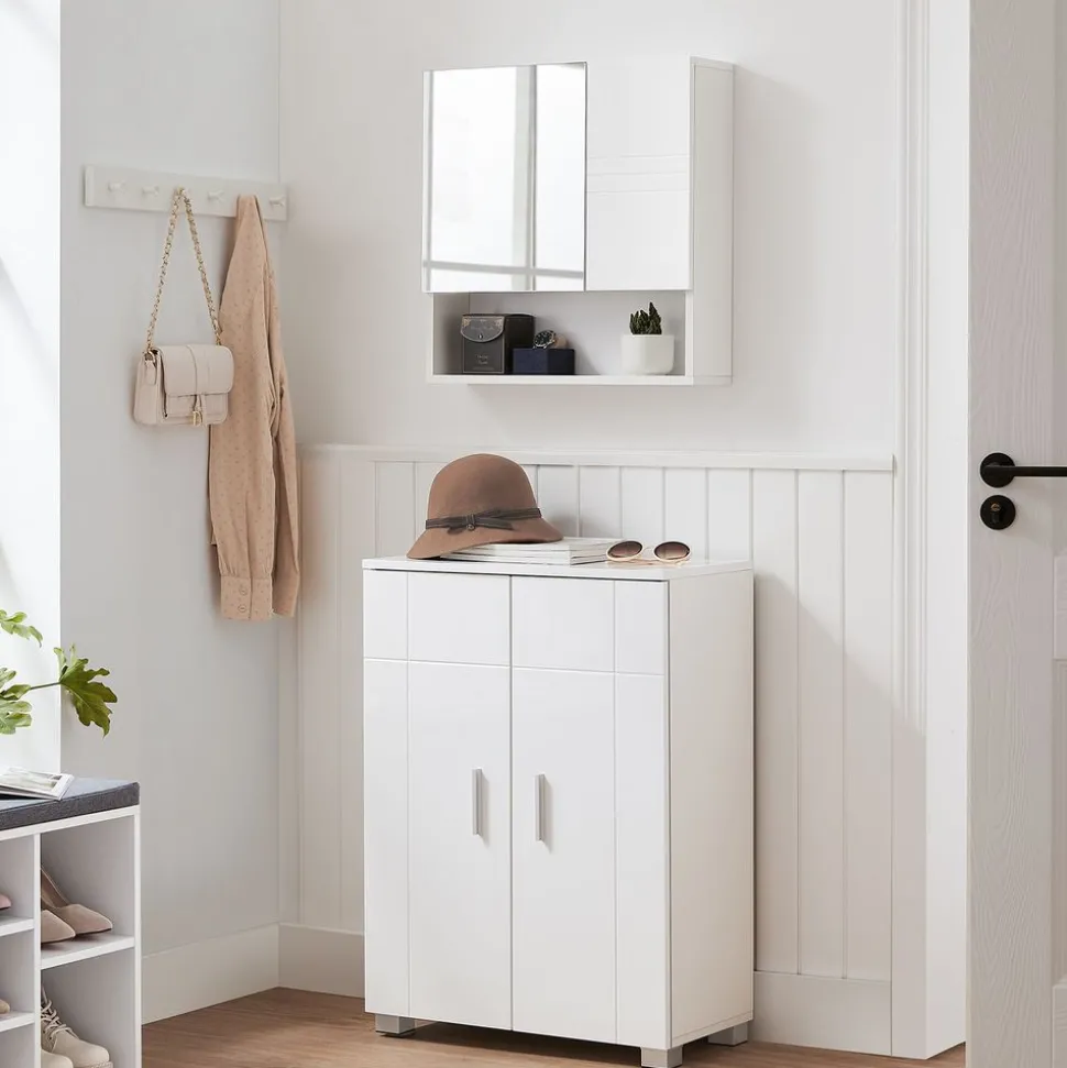 Outlet SONGMICS Table d'appoint ronde industriel Brun Vintage Noir